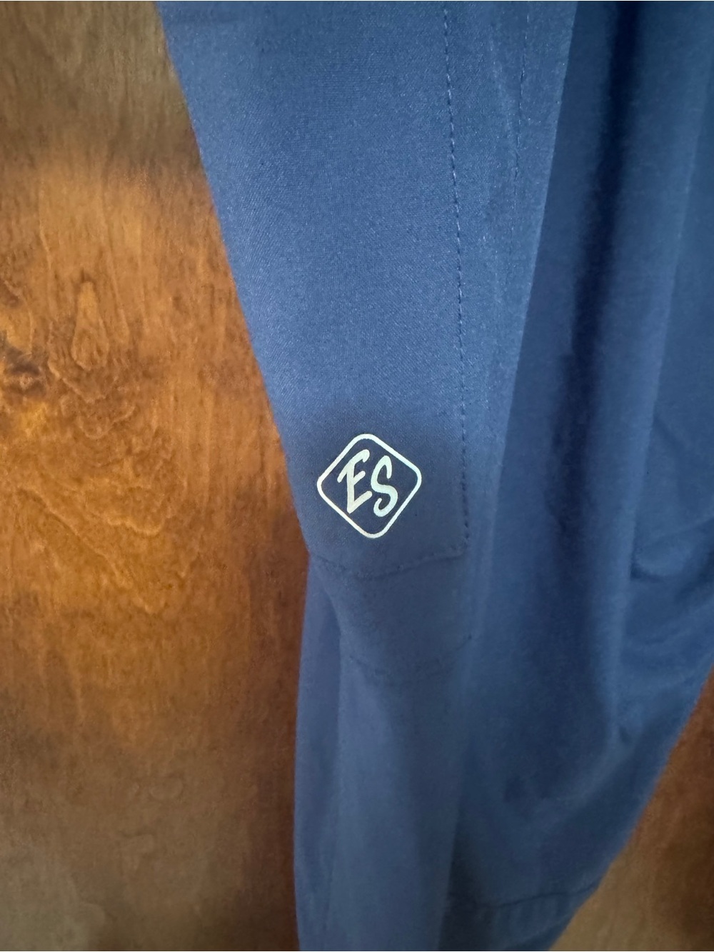 Women's Navy Drawstring Scrub Joggers with Side Pockets - Picture 7 of 8